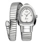 Gosasa Snake Bracelet Watch for Women, Elegant Wrap Around Bangle Wristwatch, Fashion Jewelry Style Quartz Watch, Adjustable Cuff Serpenti Watch for Dress & Gift