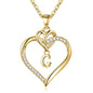 STORUP Heart Initial Necklaces for Women Girls, 14K-Gold-Plated Initial A-Z Heart Necklaces for Teen Girl Jewelry Birthday Gifts for Girls Women Her Wife Mom