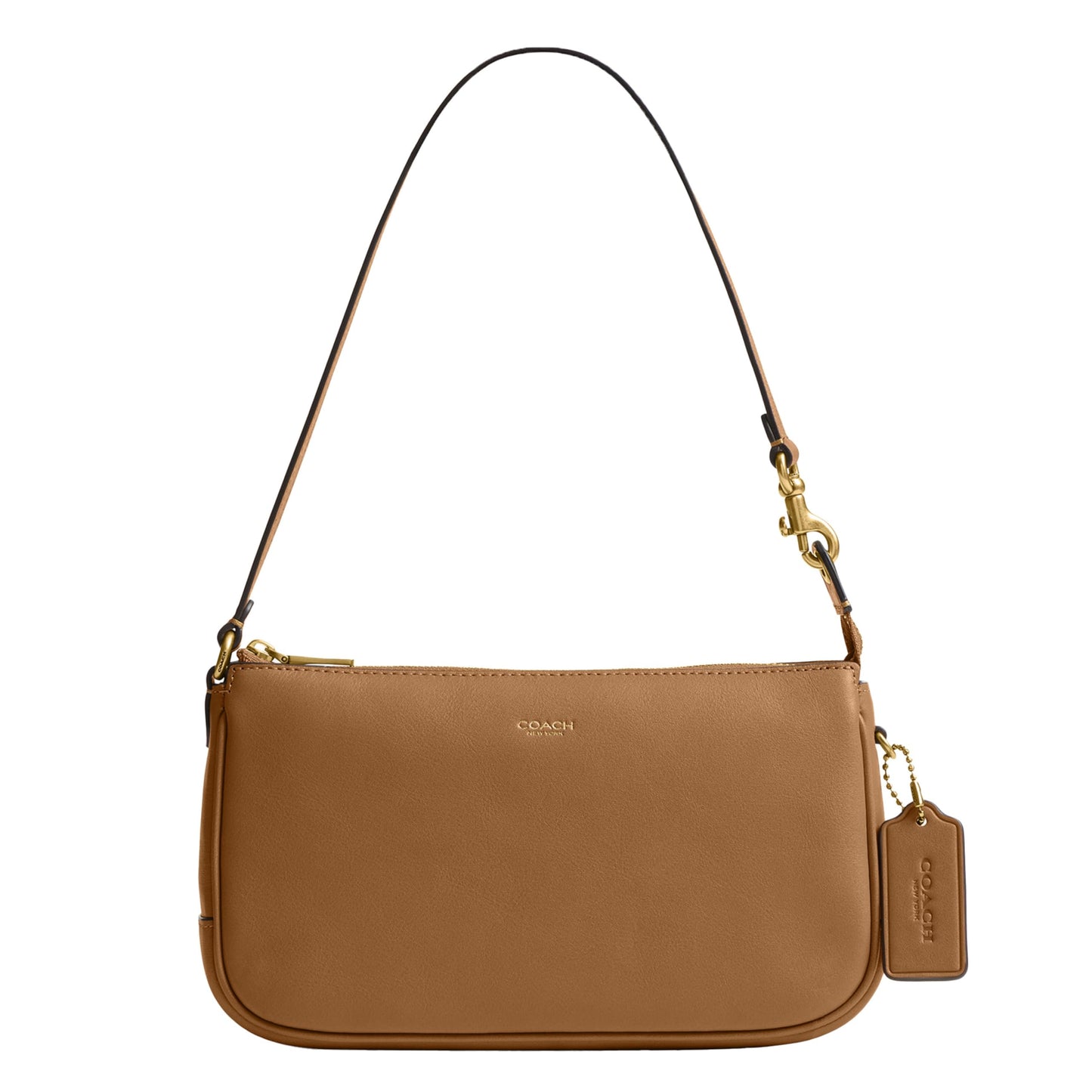 Coach Women's Natural Grain Leather Plaza Bag