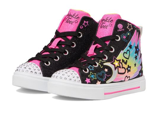 Skechers Kids Twinkle Toes Twinkle Sparks - Galaxy Glitz Sneaker, Black/Multi,12.5 Little KidSkechers Kids Twinkle Toes Twinkle Sparks - Galaxy Glitz Sneaker, Black/Multi,12.5 Little…