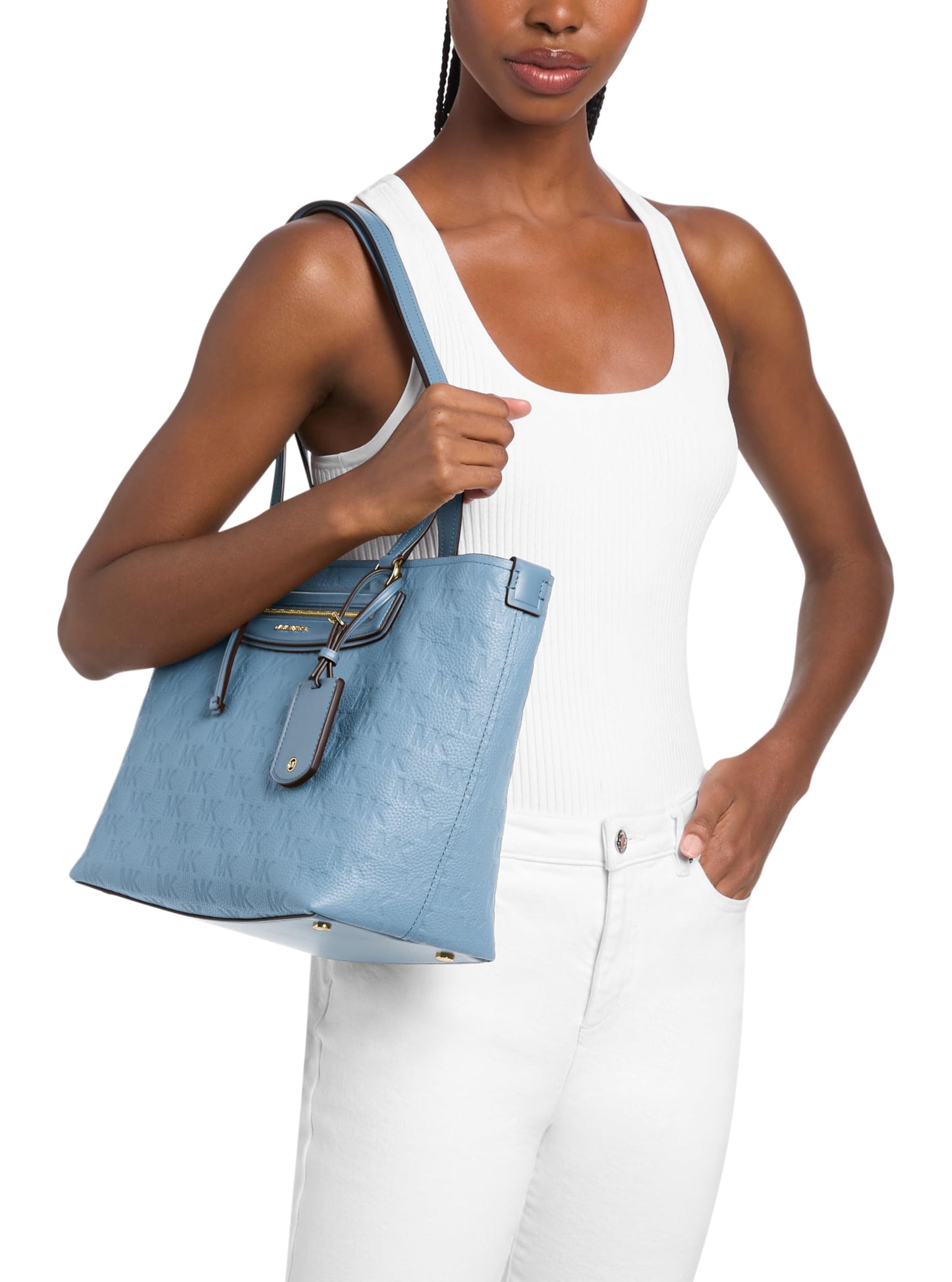 MICHAEL Michael Kors Jet Set Travel Medium East West Top Zip Tote