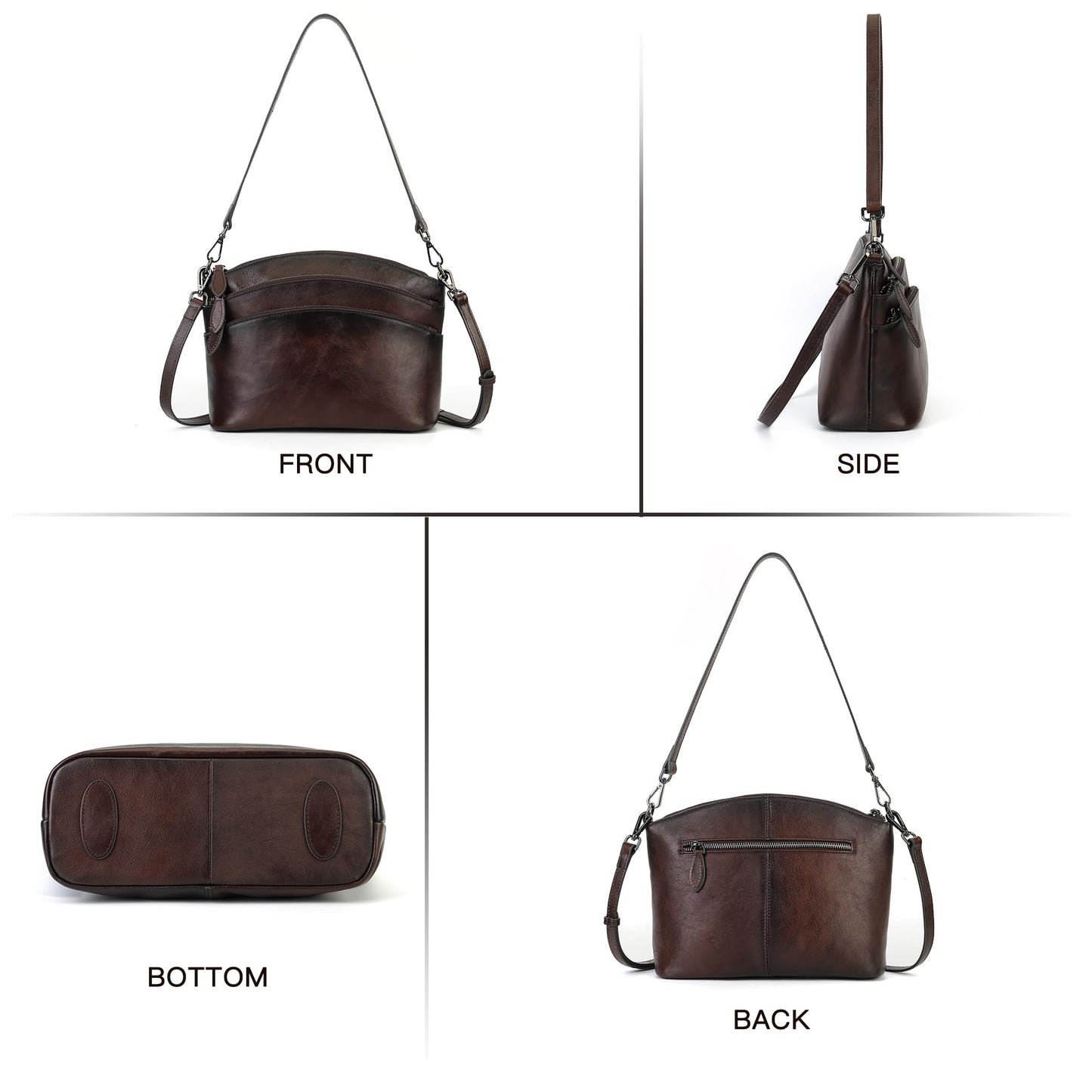 Genuine Leather Purses for Women Vintage Crossbody Bags for Women Hand Bags Women's Shoulder Handbags | Genuine Leather