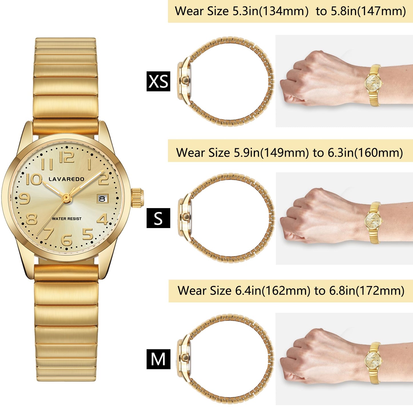 Elegant Gold Watches for Women Small Analog Watch, Waterproof Ladies Watches with Stainless Steel Expansion Band and Luminous Dial - Fashionable Christmas & Birthday Gifts for Women