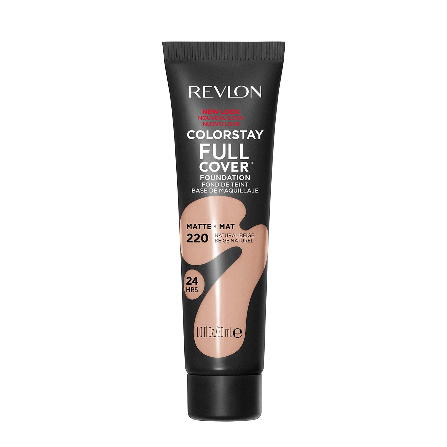 Revlon ColorStay Full Cover Longwear Matte Foundation, Heat & Sweat Resistant Lightweight Face Makeup, 200 Nude, 1.0 fl oz