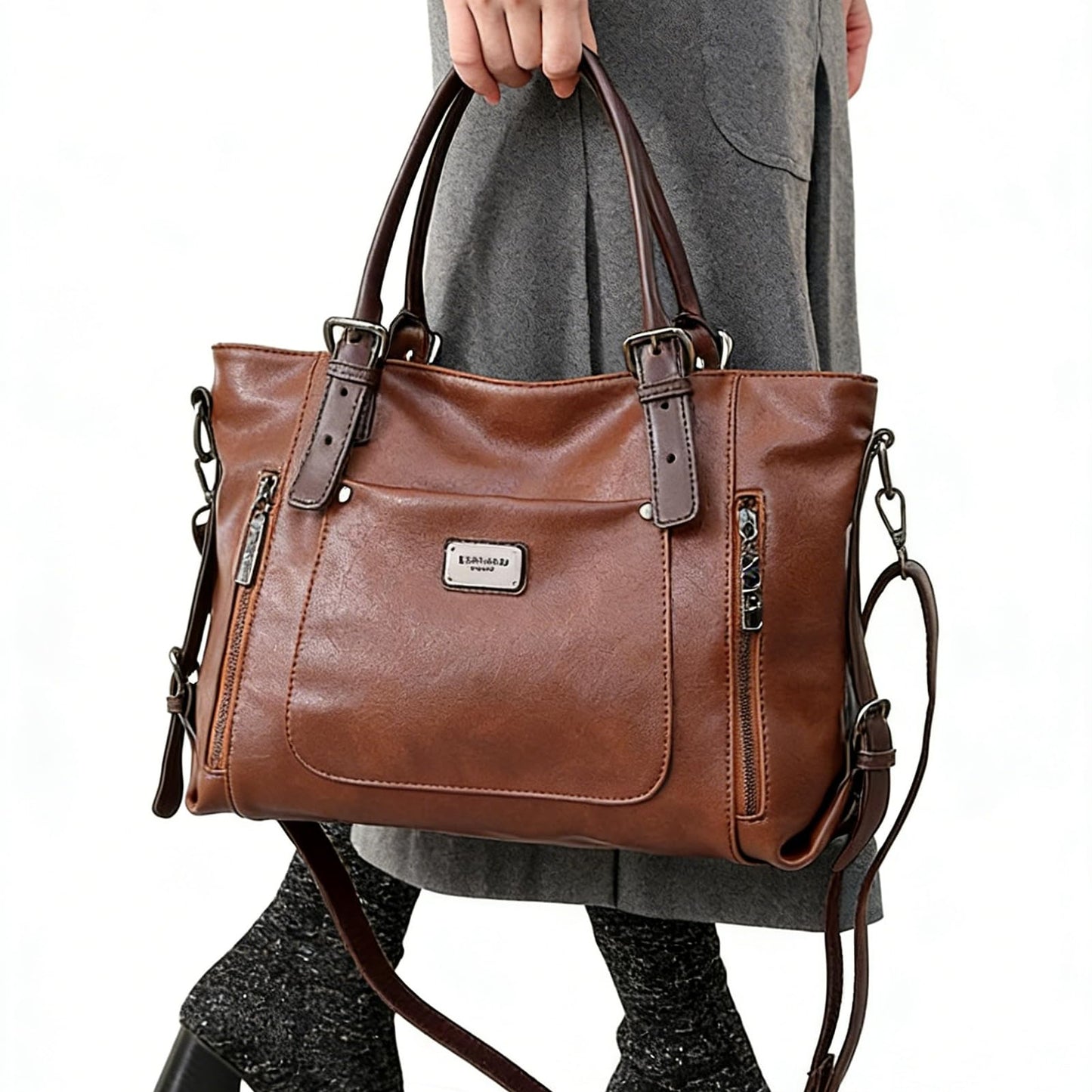 Handbags and Purses for women Vegan Leather Tote Bag for Women Satchel Shoulder Bags Travel Purse with Compartments