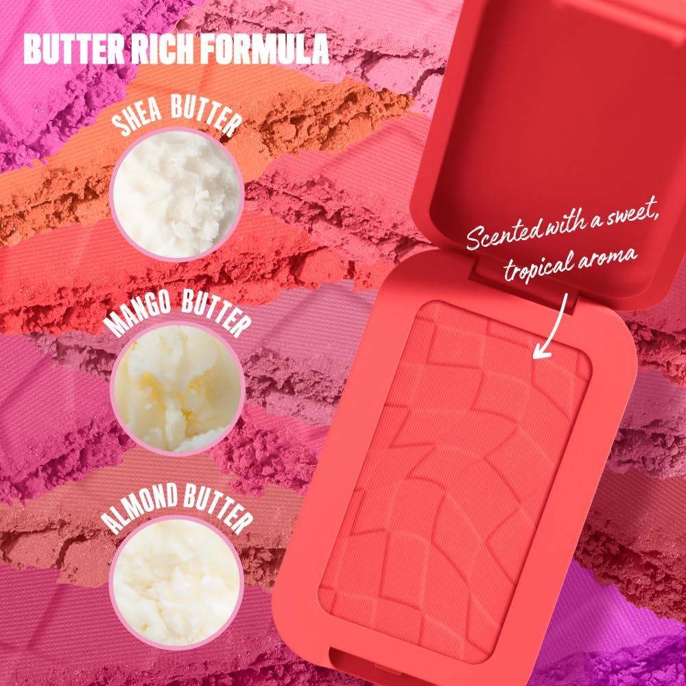 NYX PROFESSIONAL MAKEUP Buttermelt Powder Blush, Fade and Transfer-Resistant Blush, Up to 12HR Make Up Wear, Vegan Formula - For The Butta
