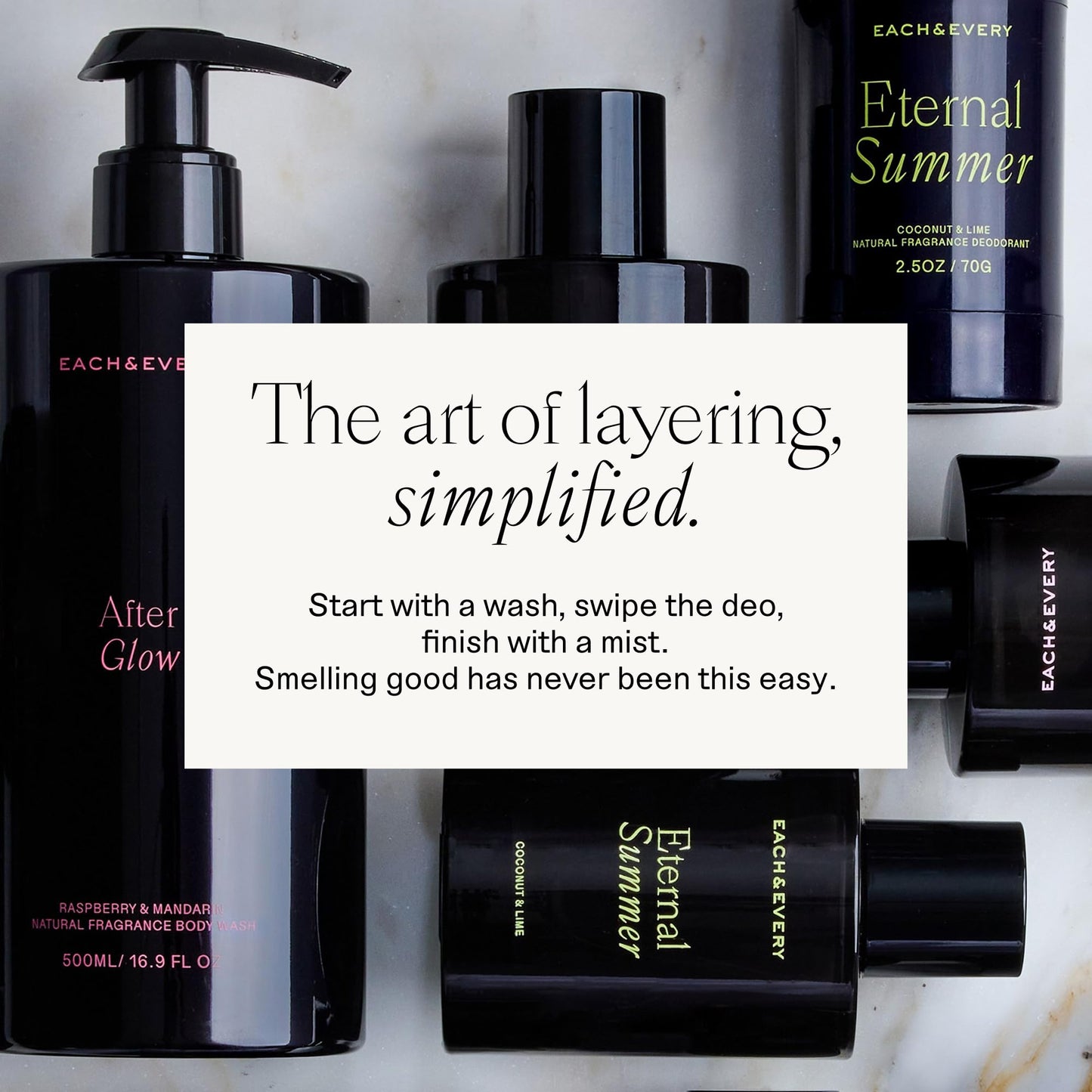 Each & Every Body Wash for Women and Men - Skin Feels Hydrated, Smooth & Soft - Ceramides, Lactic Acid AHA & Moringa Oil - 100% Natural Fragrance Gel - Eternal Summer, Coconut & Lime - 16.5 Fl Oz