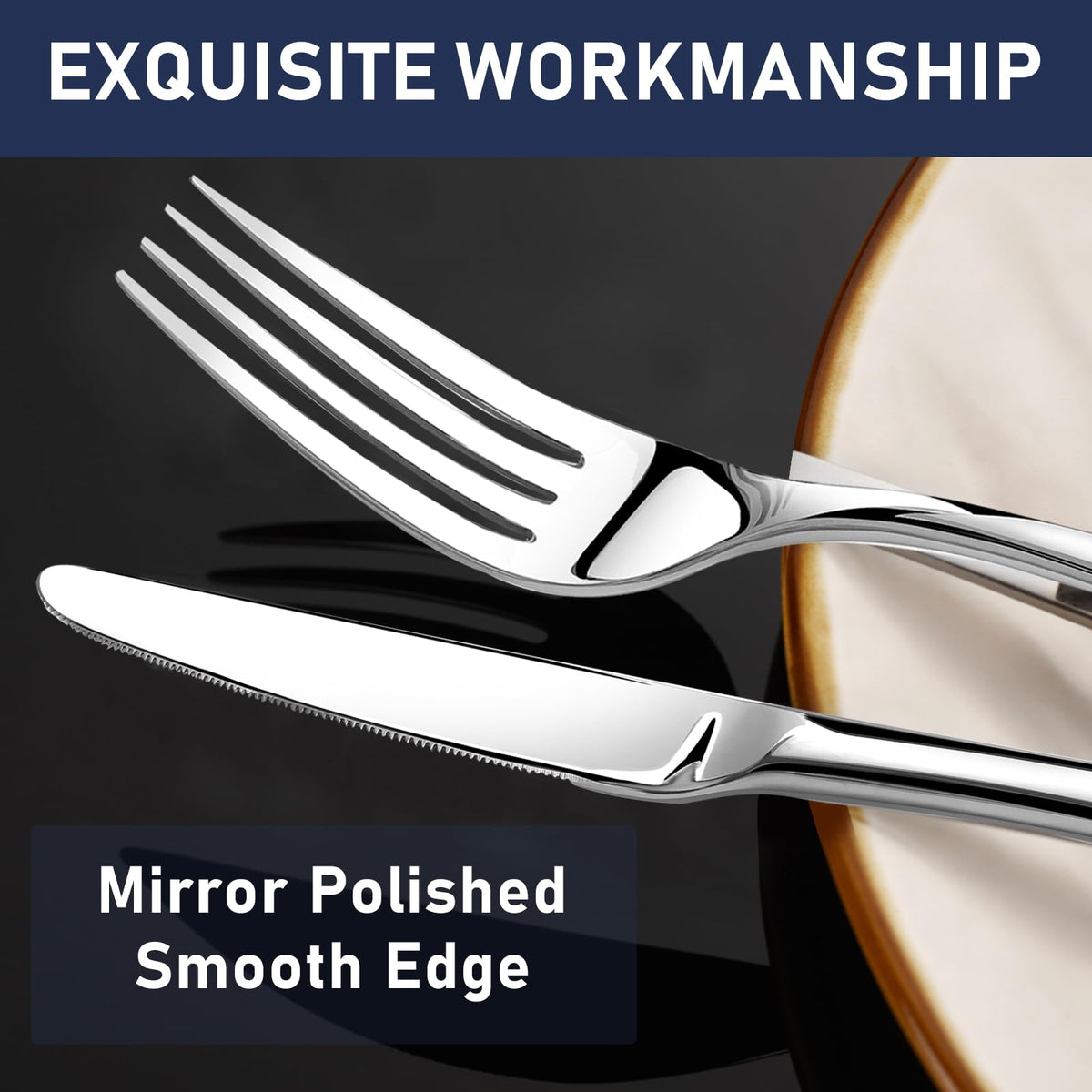 Silverware Set, Stainless Steel Flatware Utensils Cutlery Set