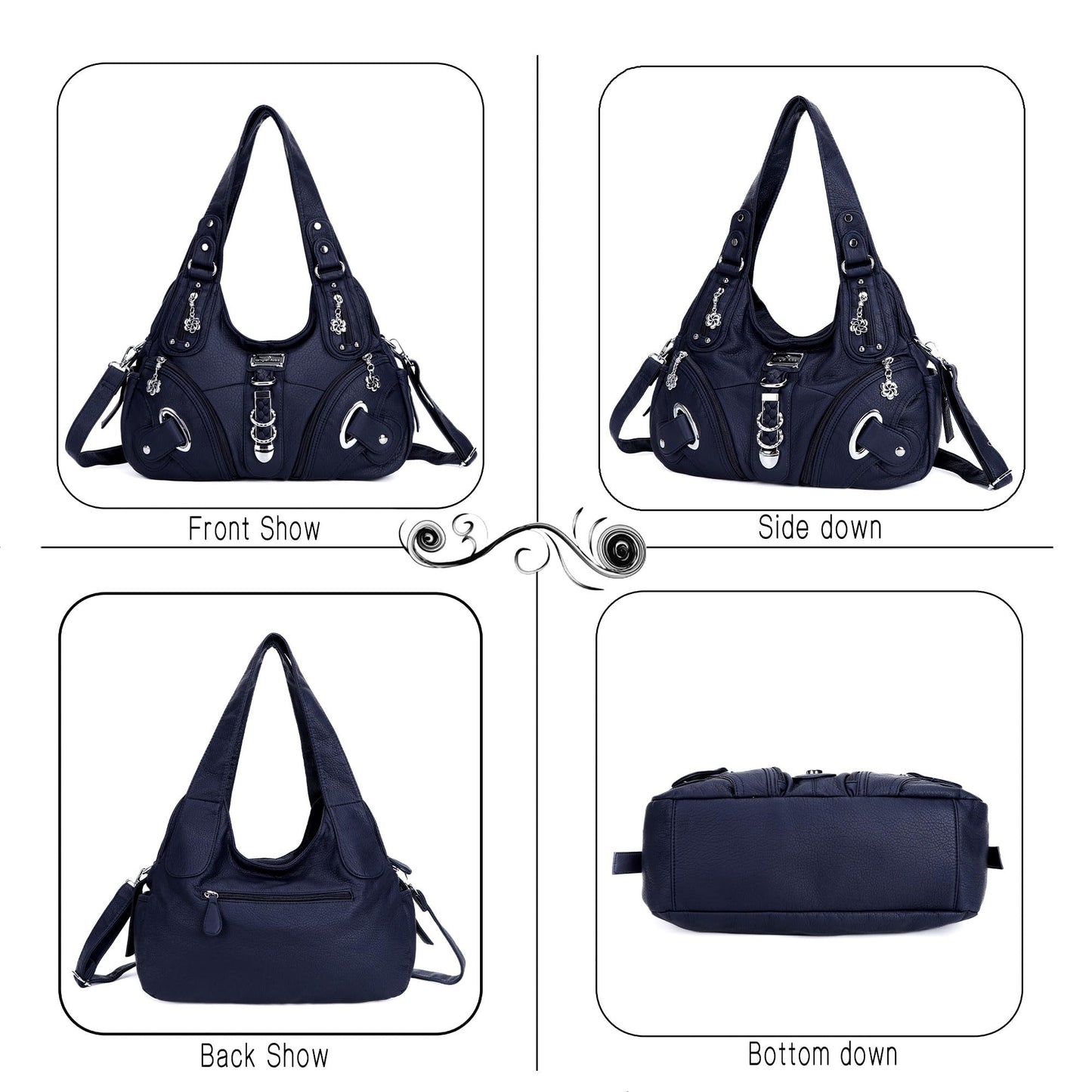 Angelkiss Hobo Purses and handbags for Women Satchel Handbag Women Purses Large Daily Shoulder Bags