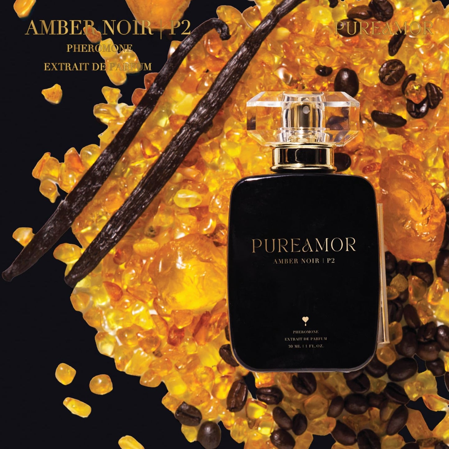 PUREAMOR Pheromone Perfume for Women, Moonlight Mellow Extrait de Parfum - Long Lasting Sweet Floral Gourmand Scent, 30% High Concentration, Full Size Fragrance Spray, 1.0 oz / 30 ml