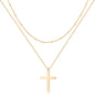 MEVECCO Layered Heart Necklace Pendant Handmade 18k Gold Plated Dainty Gold Choker Arrow Bar Layering Long Necklace for Women