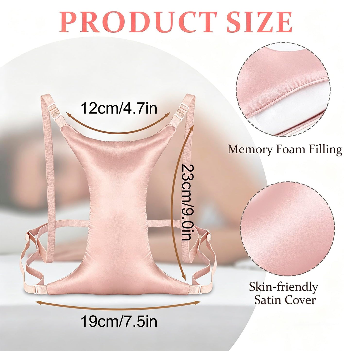 Premium Breast Support Pillow for Side Sleepers – Reduce Chest Wrinkles, Chest Compression & Improve Sleep Comfort