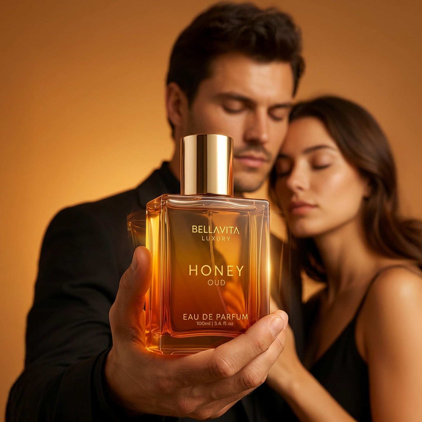Bellavita Luxury Honey Oud Eau de Parfum | 100 ml (3.4 fl.oz.) | Perfume for Men and Women | Sweet Honey, Bergamot, Oud, and Amber Notes | Women's Day Special