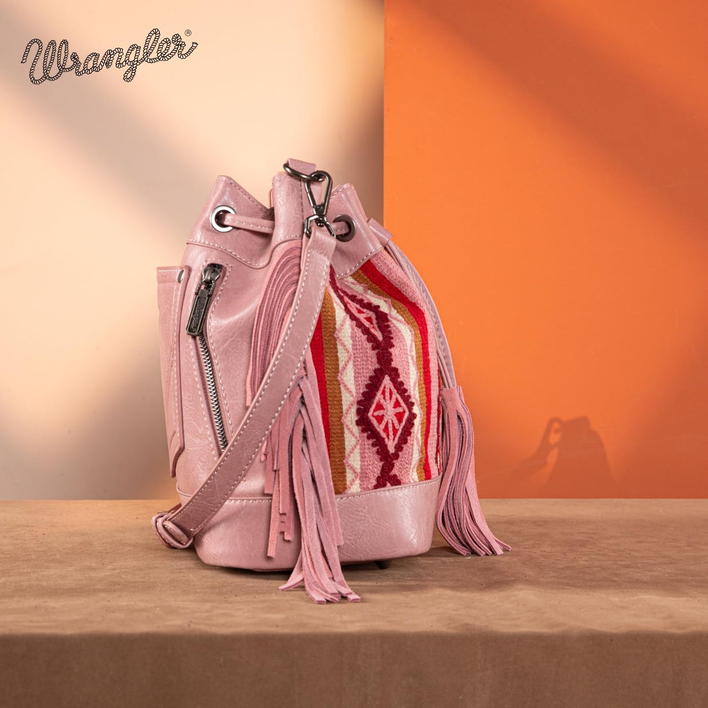 Wrangler Hobo Bags for Women Designer Aztec Bucket Purses Western Tapestry Shoulder Handbags