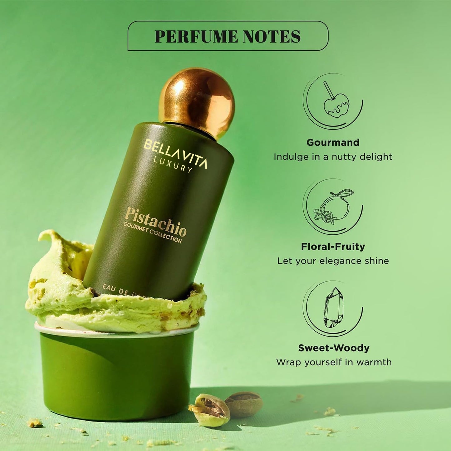 Bellavita Luxury Vanilla Eau de Parfum | 100 ml (3.4 fl.oz.) | Perfume for Men and Women | Gourmet, Coconut, Vanilla and White Musk Notes | Long Lasting Unisex Fragrance