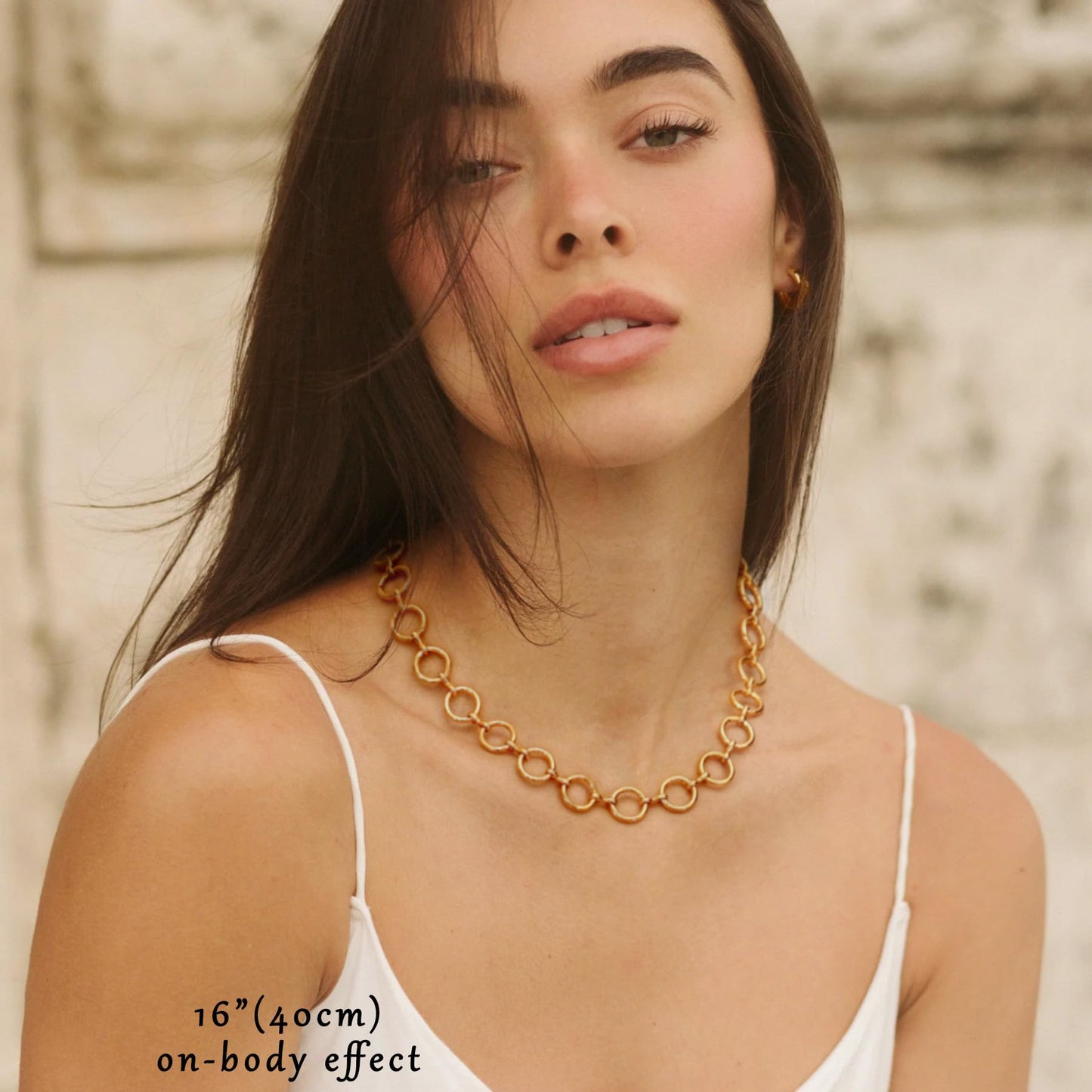 Aobei Pearl 18K Gold Plated Paperclip Chain Choker Satellite Chain Freshwater Cultured Biwa Pearl Pendant Necklace Dainty Turquoise Jewelry for Women