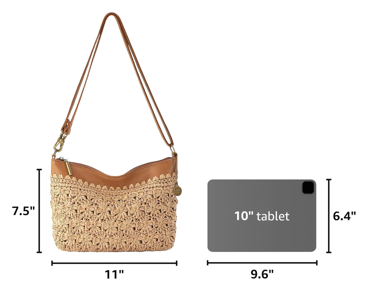 The Sak Lumi Convertible Crossbody Purse - Women's Handbag for Everyday & Travel, 3-in-1 Small Crossbody in Crochet & Leather