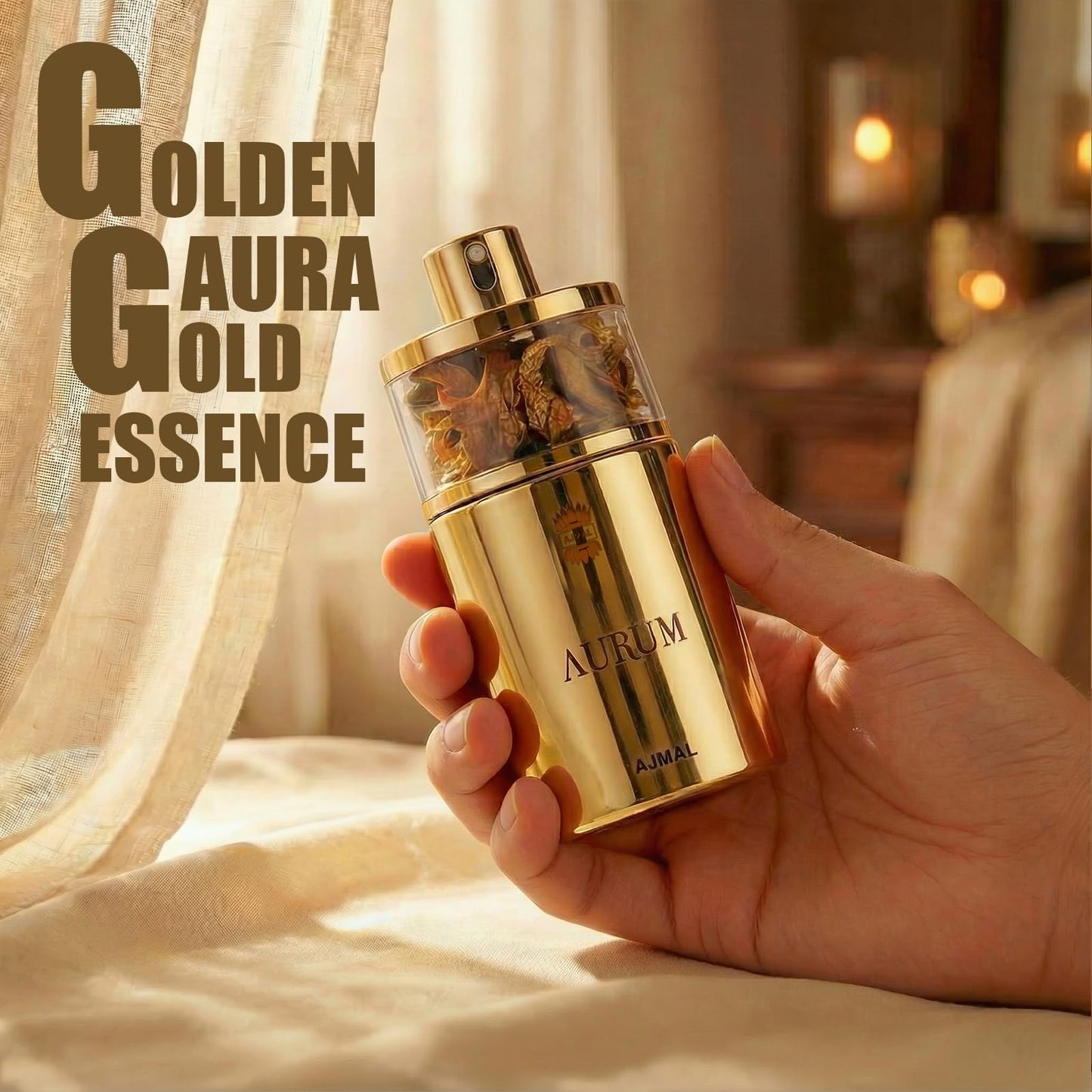 Ajmal Aurum Eau de Parfum 2.5 oz (75 ml) for Women | Fresh, Fruity & Floral Oriental Perfume with Amber, Musk & Vanilla | Long-Lasting Luxury Scent from Dubai