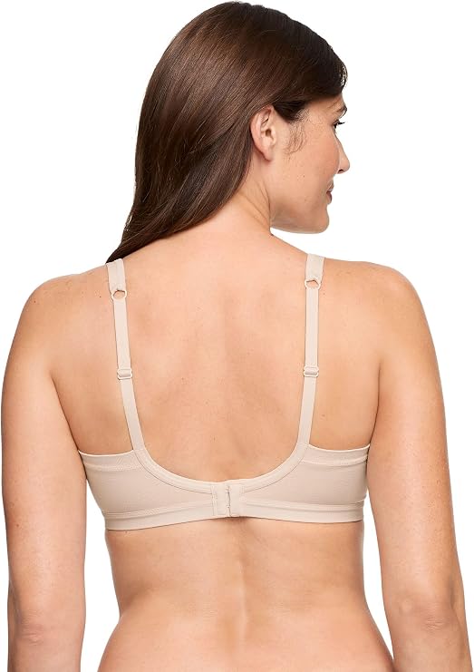 Warners Blissful Benefits Underarm-Smoothing With Seamless Stretch Wireless Lightly Lined Bra, Butterscotch, X-Large (Clearance)
