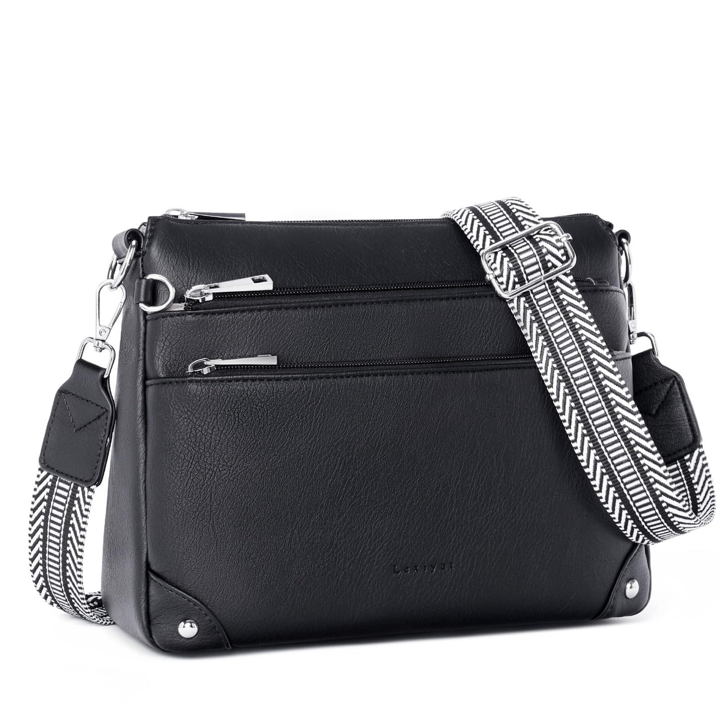 Crossbody Bags for Women Rfid Travel Crossbody Purses Leather Handbags Medium Shoulder bag with Adjustable Strap