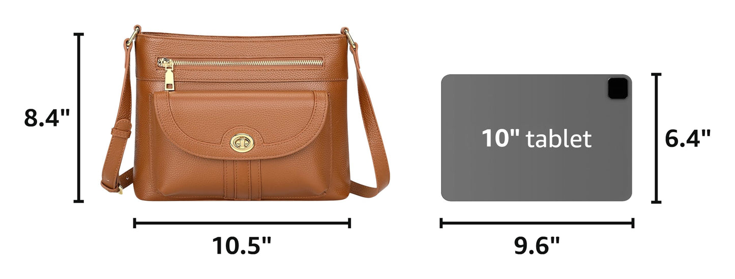 Over Earth Genuine Leather Crossbody Bags for Women Trendy Purses and Ladies Shoulder Handbags