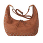 Swgsdh&Hyls Suede Hobo Bags for Women-Studded Tote Purse-Shoulder Handbag