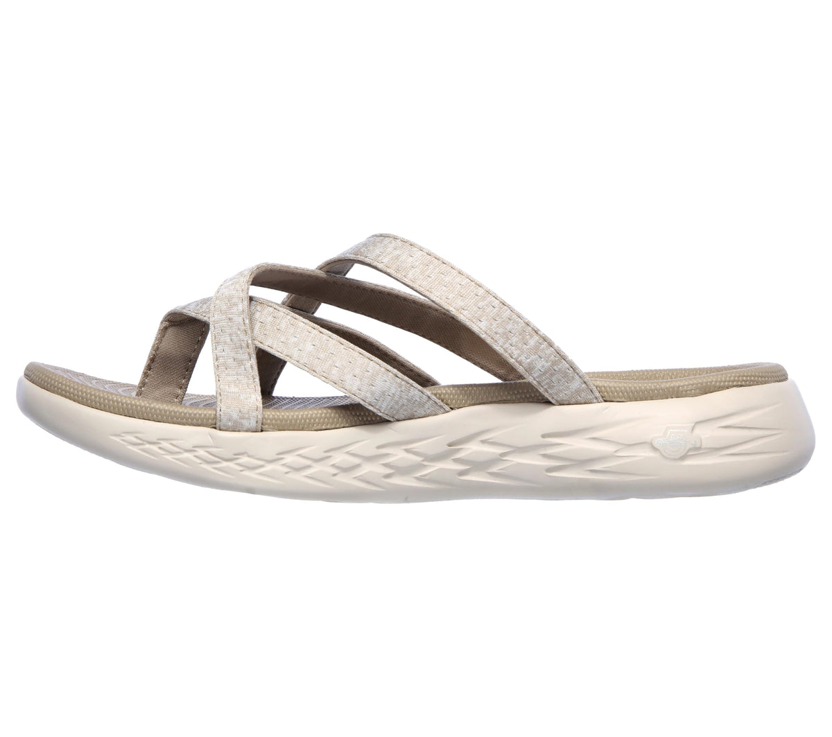 Skechers womens On the Go 600 - Dainty Flat Sandal, Black/Grey, 5 USSkechers womens On the Go 600 - Dainty Flat Sandal, Black/Grey, 5 US