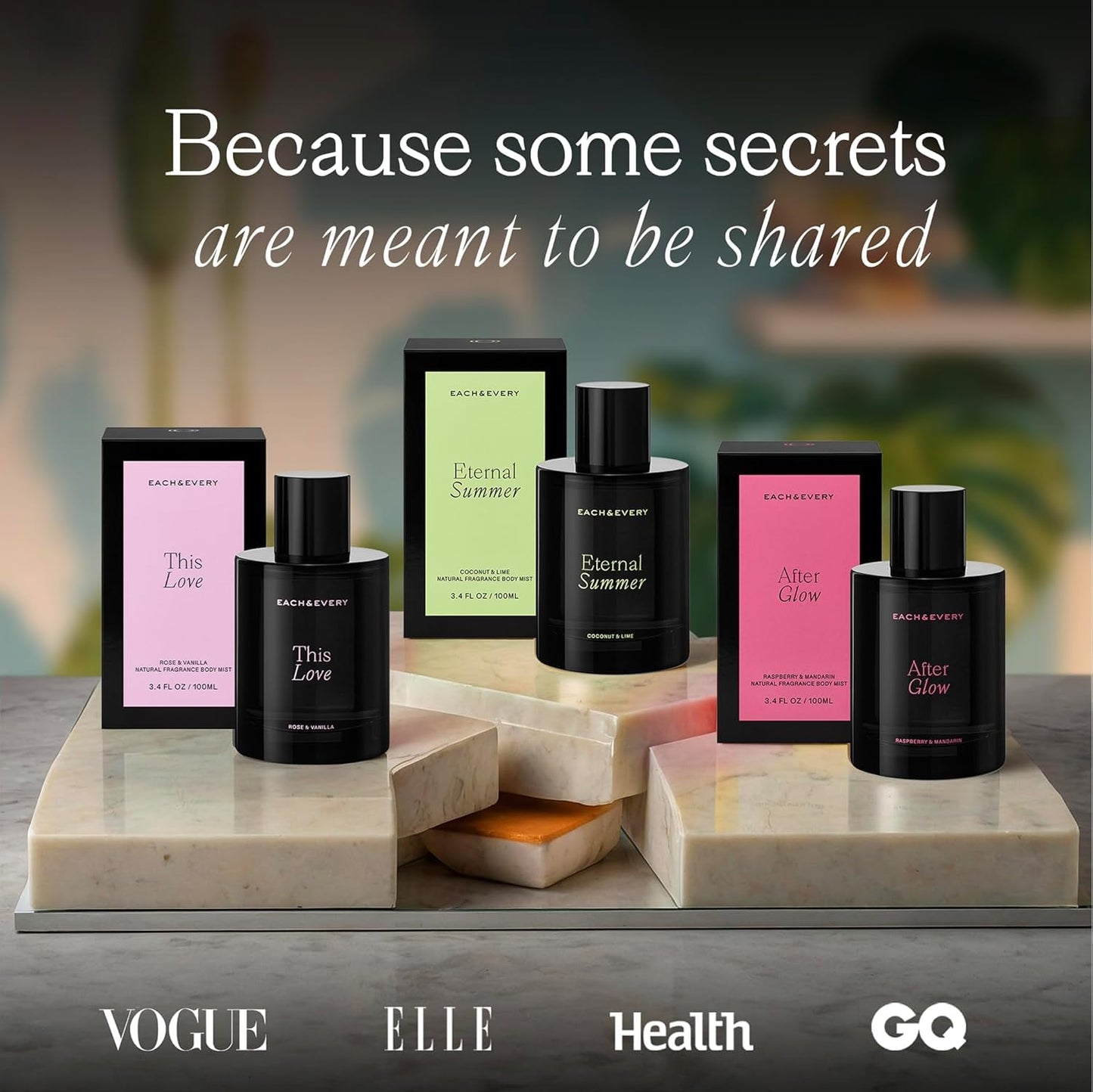 Each & Every Hair & Body Mist - Hair Perfume & Body Spray for Women & Men, 100% Natural Fragrance, Coconut & Lime, Sweet Tart Tropical (Eternal Summer) - Vegan, Paraben Free, 3.4 fl oz