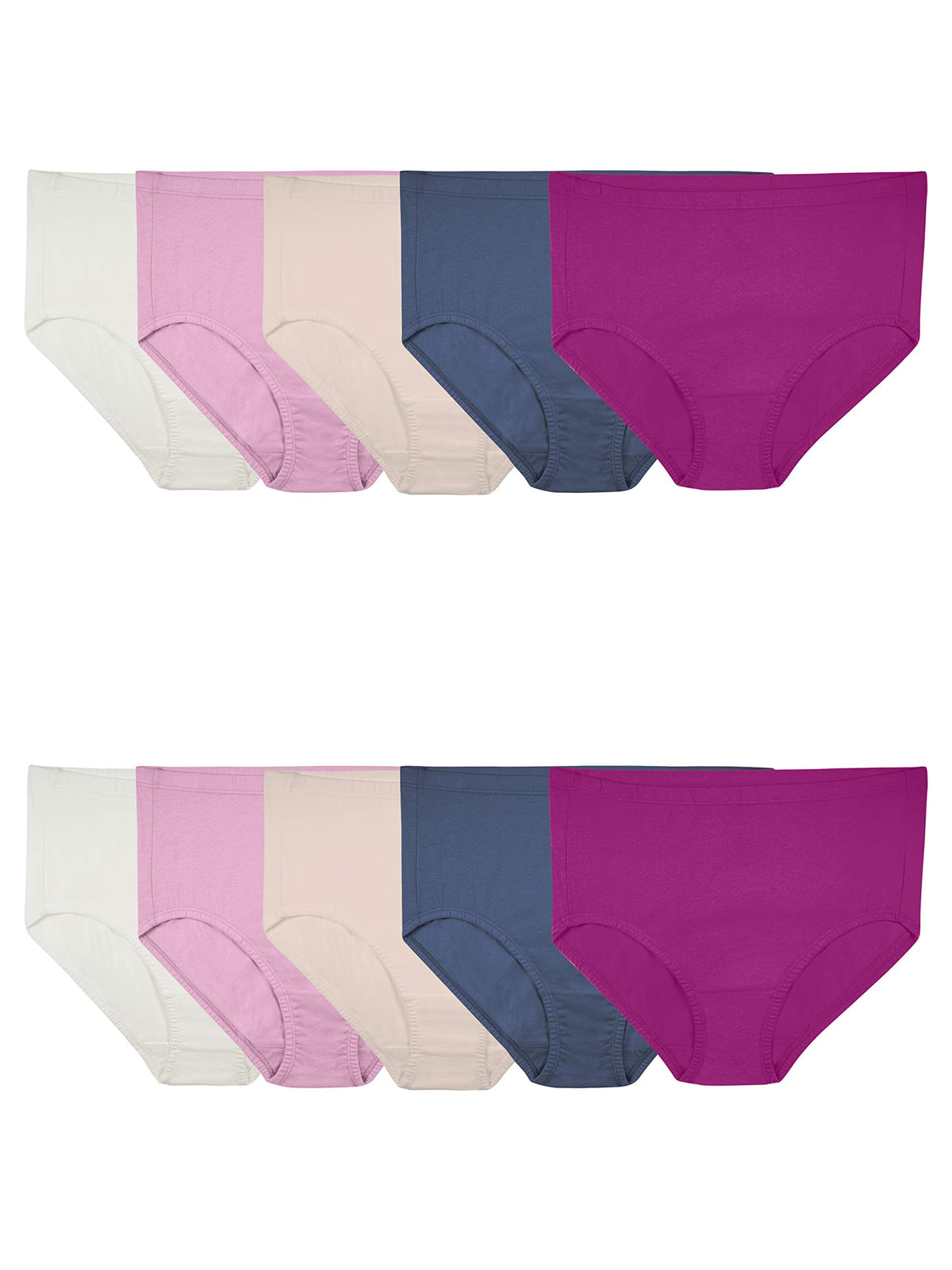 Fruit of the Loom Women's Breathable Underwear (Regular & Plus Size), Hi Cut-Micro Mesh-6 Pack Assorted Colors, 6