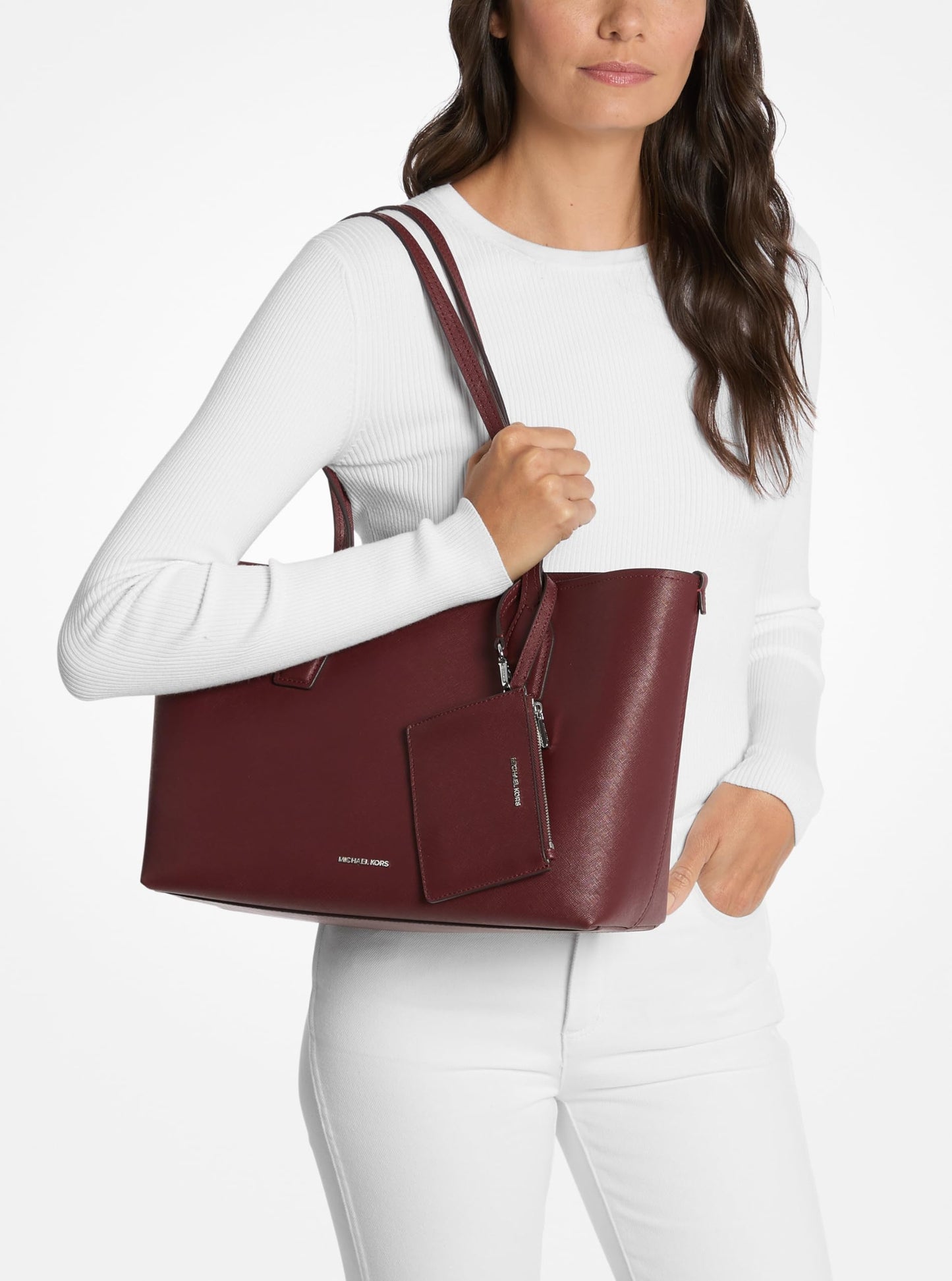 Michael Kors Women's Charlie Medium Tote With Zmall Zip Case
