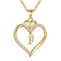 STORUP Heart Initial Necklaces for Women Girls, 14K-Gold-Plated Initial A-Z Heart Necklaces for Teen Girl Jewelry Birthday Gifts for Girls Women Her Wife Mom