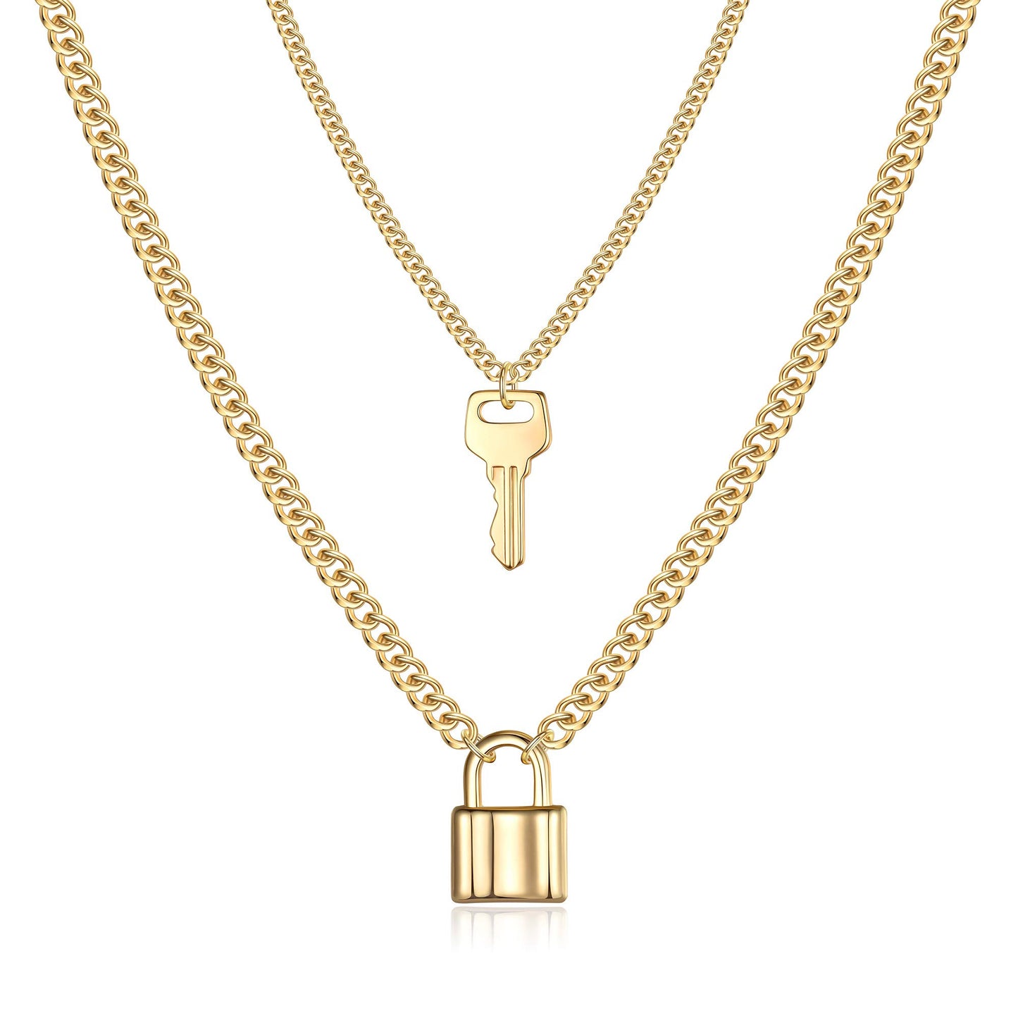 Turandoss Dainty Layered Choker Necklace, Handmade Y Pendant Necklace Multilayer Bar Disc Necklace Adjustable Layering Choker Necklaces for Women