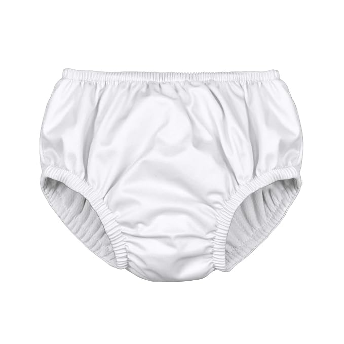 green sprouts Unisex Baby Reusable Absorbent Swim Diaper Pull On, White, 12 Months