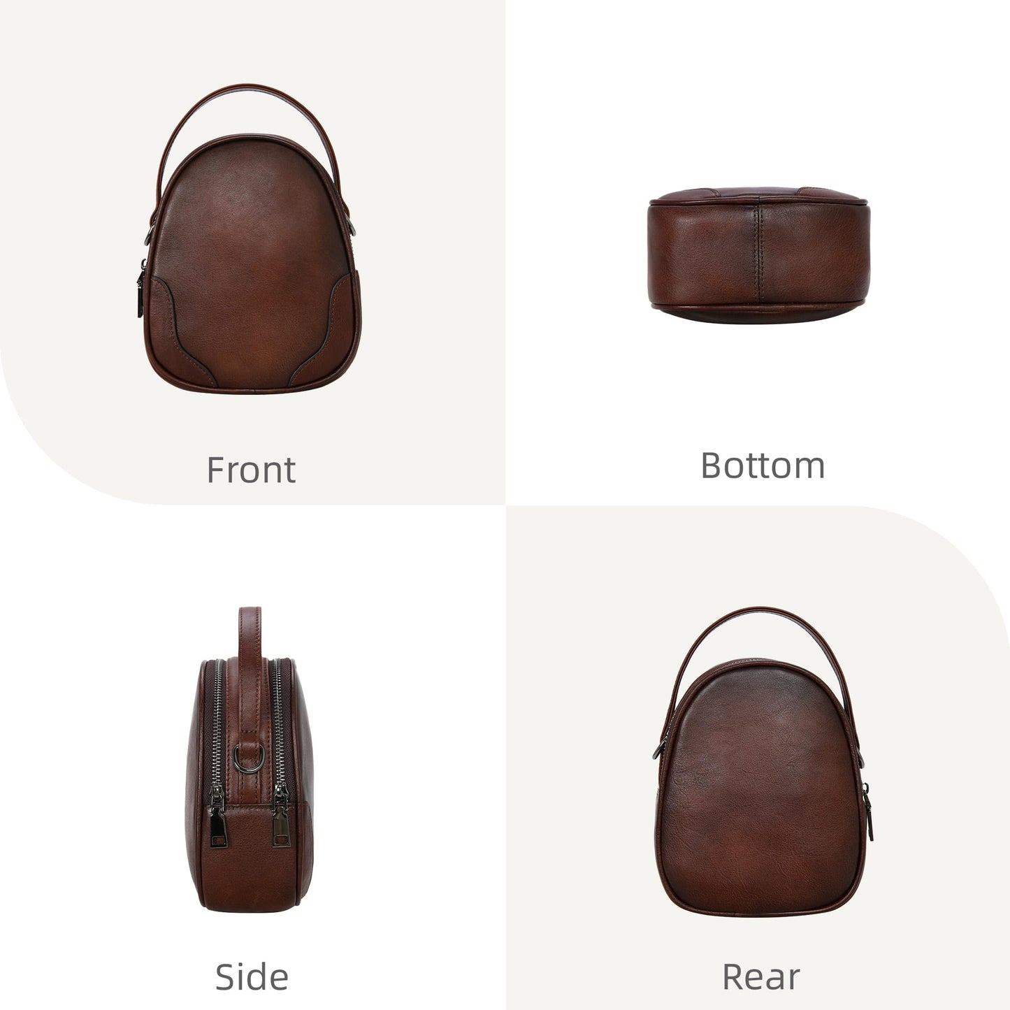 Iswee Small Crossbody Bag for Women Small Leather Shoulder Purse Phone Bag | Designer Satchel Handbags Ladies Pocketbooks with 2 Adjustable Strap 3-Way Carry Multi-pocket Organizer Mini Bag