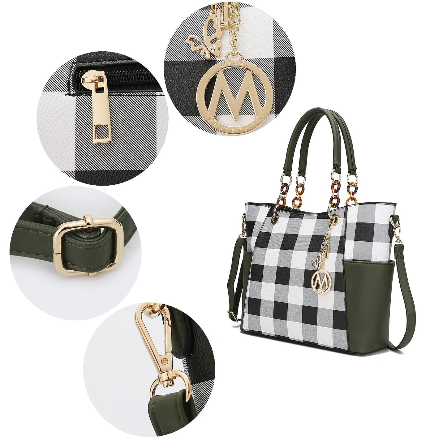 MKF Collection Tote Bag for Women, Handbag Set with Wallet-Top-Handle Bag Vegan Leather Purse by Mia K