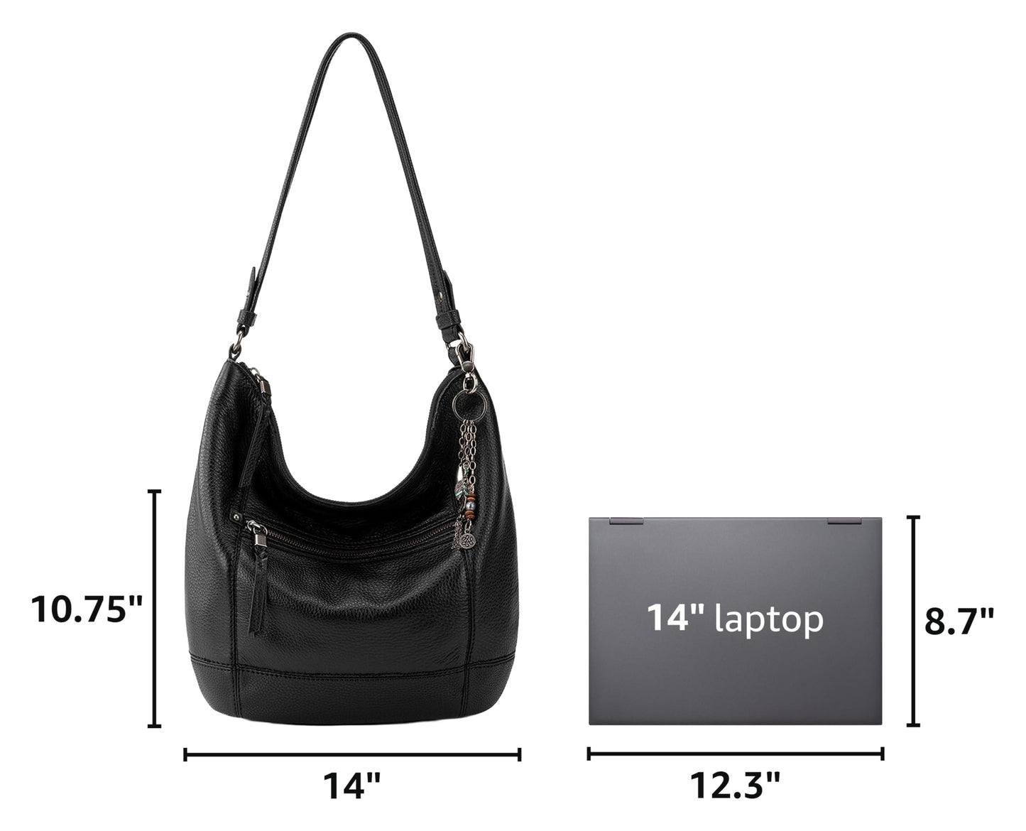 The Sak Sequoia Hobo Bag - Premium Large Leather Women's Handbag for Everyday & Travel - Durable Purse With Zipper Pocket