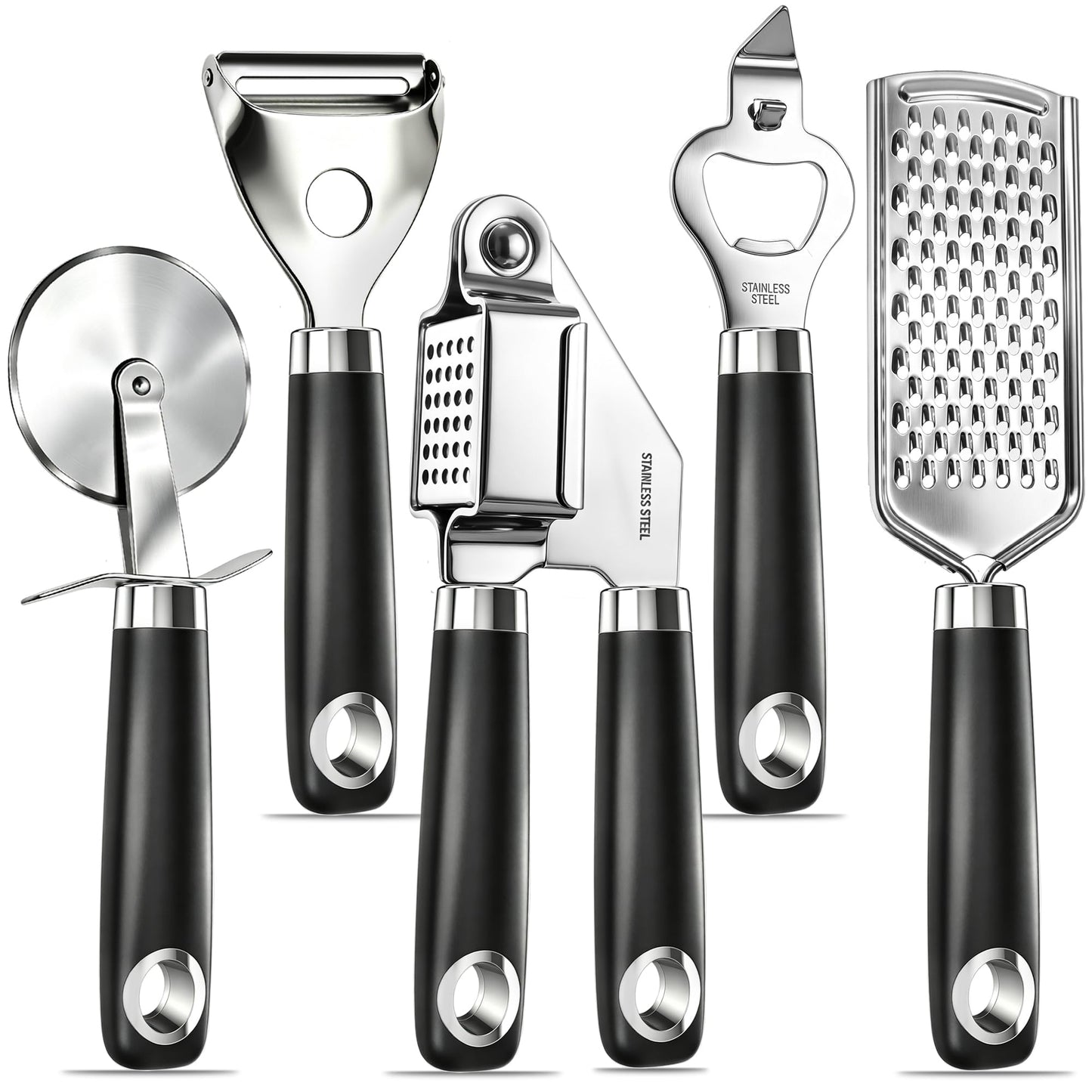 MUJINON Spatula Set, 18/0 Stianless Steel Turner & Slotted Spatula, Kitchen Cooking Utensils Set, Pack of 2