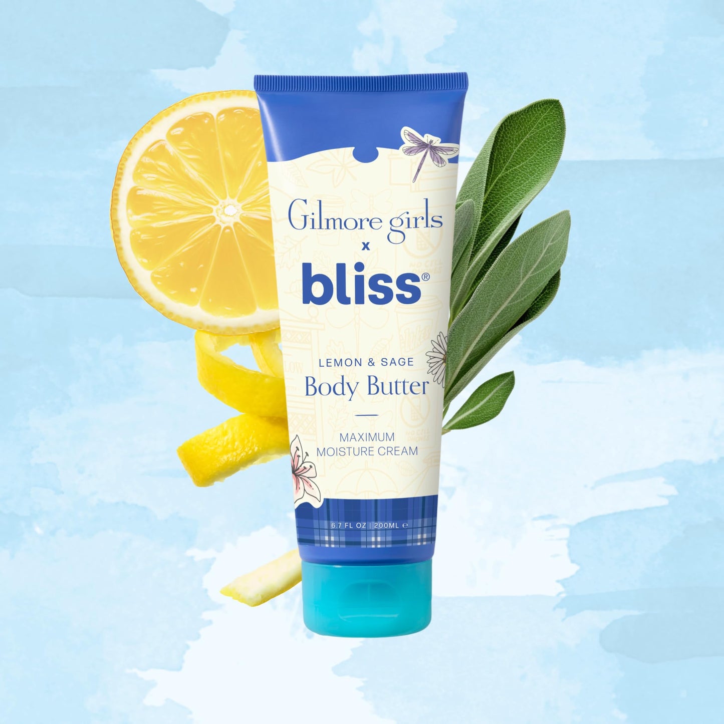 Bliss Lemon and Sage Body Butter - Iconic Scent with Shea Butter and Coconut Oil for Long-Lasting Maximum Moisture - Body Lotion for Smooth, Soft Skin - Vegan and Cruelty-Free - 6.7 Fl Oz