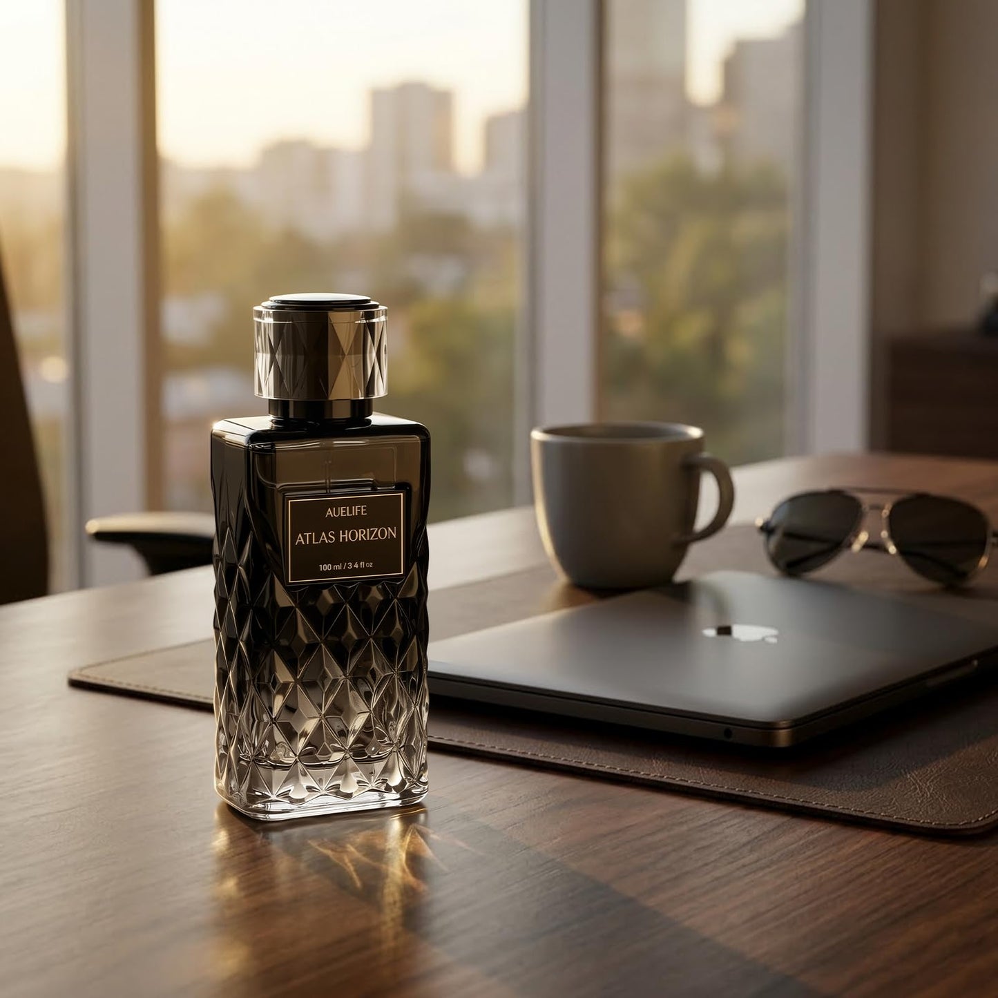 Auelife Cologne for Men, Alcohol-Free Long Lasting Perfume Fragrance, Fresh Lemon Citrus & Marine Scent with Cedar, Patchouli & Musk, 100ml / 3.4 Fl Oz, Daily Wear, Father’s Day Gift (NAVY MERIDIAN)