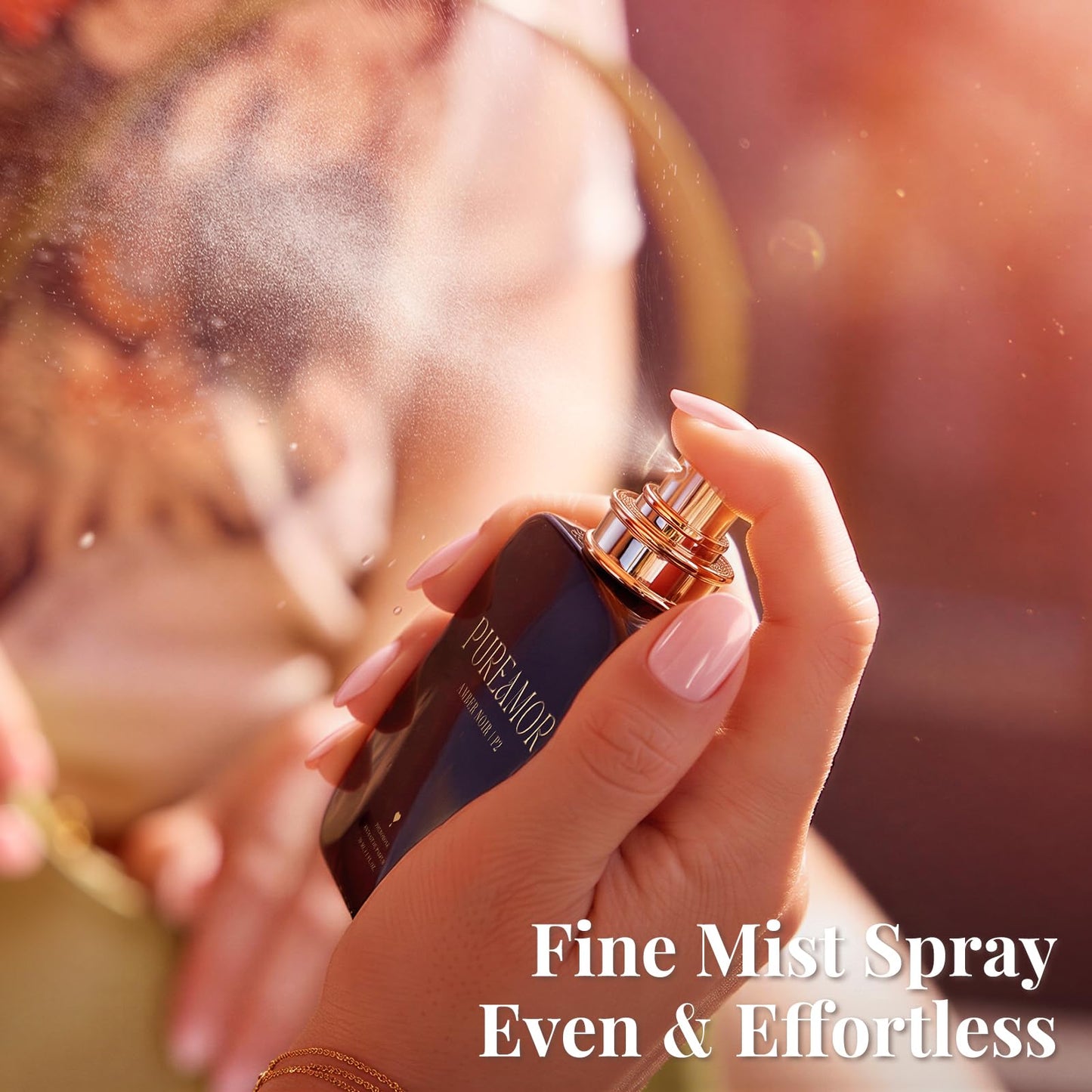 PUREAMOR Pheromone Perfume for Women, Moonlight Mellow Extrait de Parfum - Long Lasting Sweet Floral Gourmand Scent, 30% High Concentration, Full Size Fragrance Spray, 1.0 oz / 30 ml