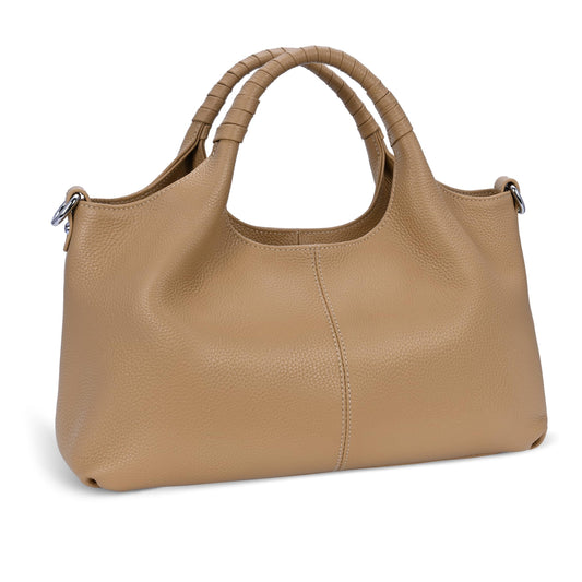 Iswee Leather Satchel Women Purse and Handbag Crossbody Shoulder Bag Hobo | Genuine Cowhide Leather Tote Top Handle Bag Soft & Durable Medium Size Bags with Detachable Multiple Pocketbooks Trendy