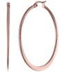 Amazon Essentials Gold Plated or Stainless Steel Flattened Hoop Earrings