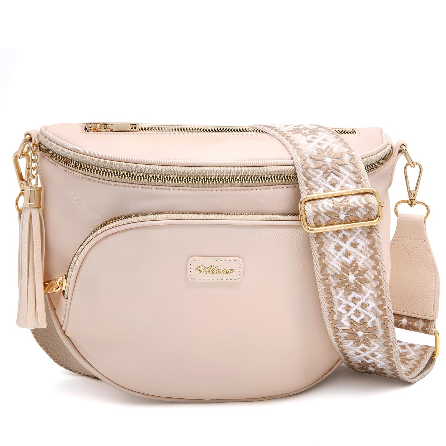 Checkered Crossbody Bag Anti Theft Spacious Bum Bags for Women Nylon Fanny Packs Lightweight Purse Wallet for Travel