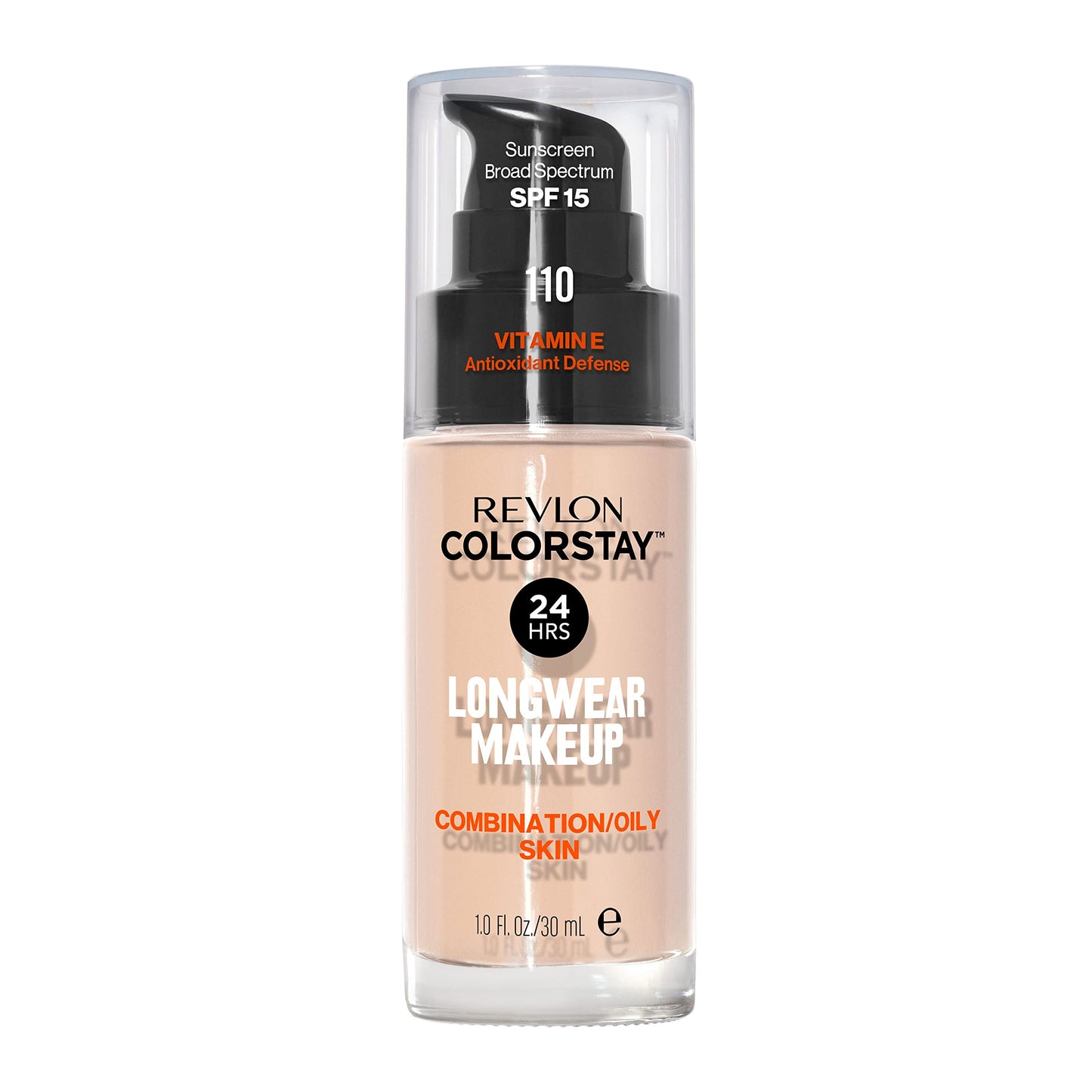 Revlon Liquid Foundation, ColorStay Face Makeup for Combination & Oily Skin, SPF 15, Medium-Full Coverage with Matte Finish, 180 Sand Beige, 1 Fl Oz