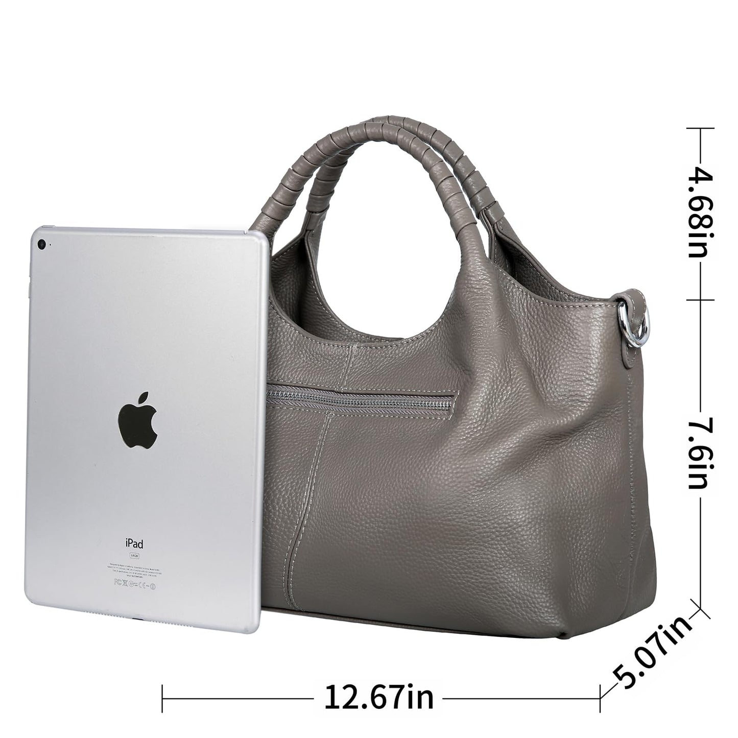 Iswee Leather Satchel Women Purse and Handbag Crossbody Shoulder Bag Hobo | Genuine Cowhide Leather Tote Top Handle Bag Soft & Durable Medium Size Bags with Detachable Multiple Pocketbooks Trendy