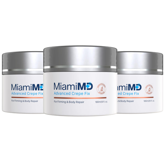 Miami MD Advanced Crepe Fix - Anti Aging Tightening & Firming Cream for Women - Facial and Neck Crepe Erase Cream – Crepey Skin Moisturizer for Softens and Nourishes the Skin for All Types - 6 fl oz