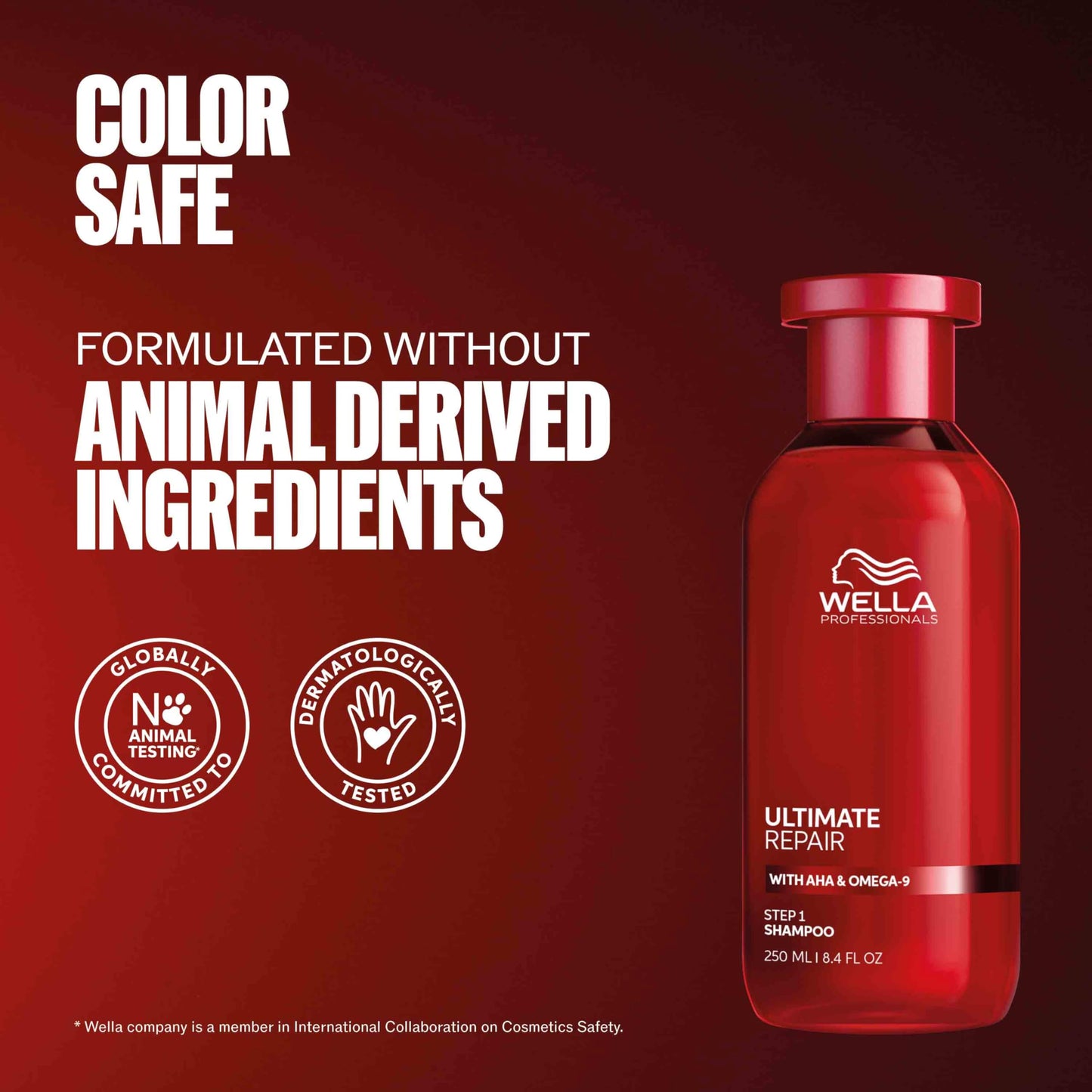 Wella Professionals ULTIMATE REPAIR Shampoo for Damaged Hair | Repairs, Strengthens, & Moisturizes with AHA & Omega-9 | For All Hair Types