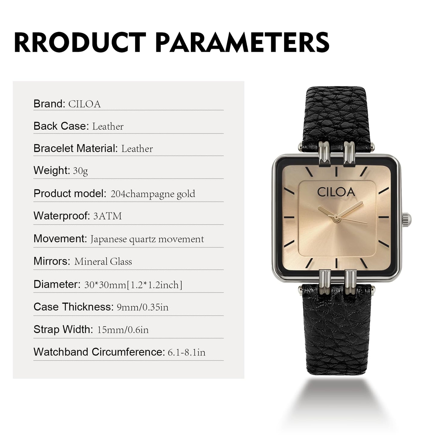 Women's Leather Strap Watch Dainty Elegant Gold Watches for Women Classic Casual Fashion Square Ladies Watch Gifts Present for Her