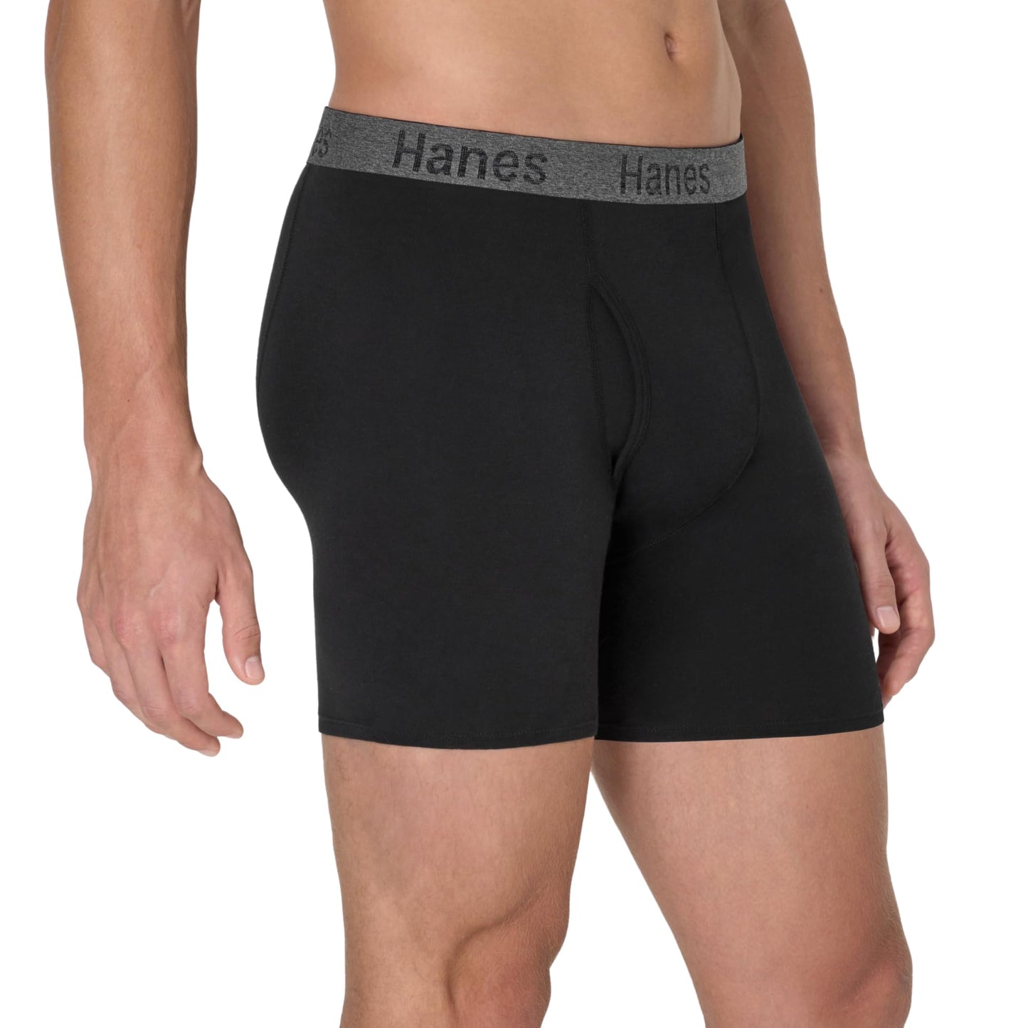 Hanes Men's Stay Dry Pouch Boxer Briefs, Performance Stretch Boxer Brief with Leak Protection, 3-Pack