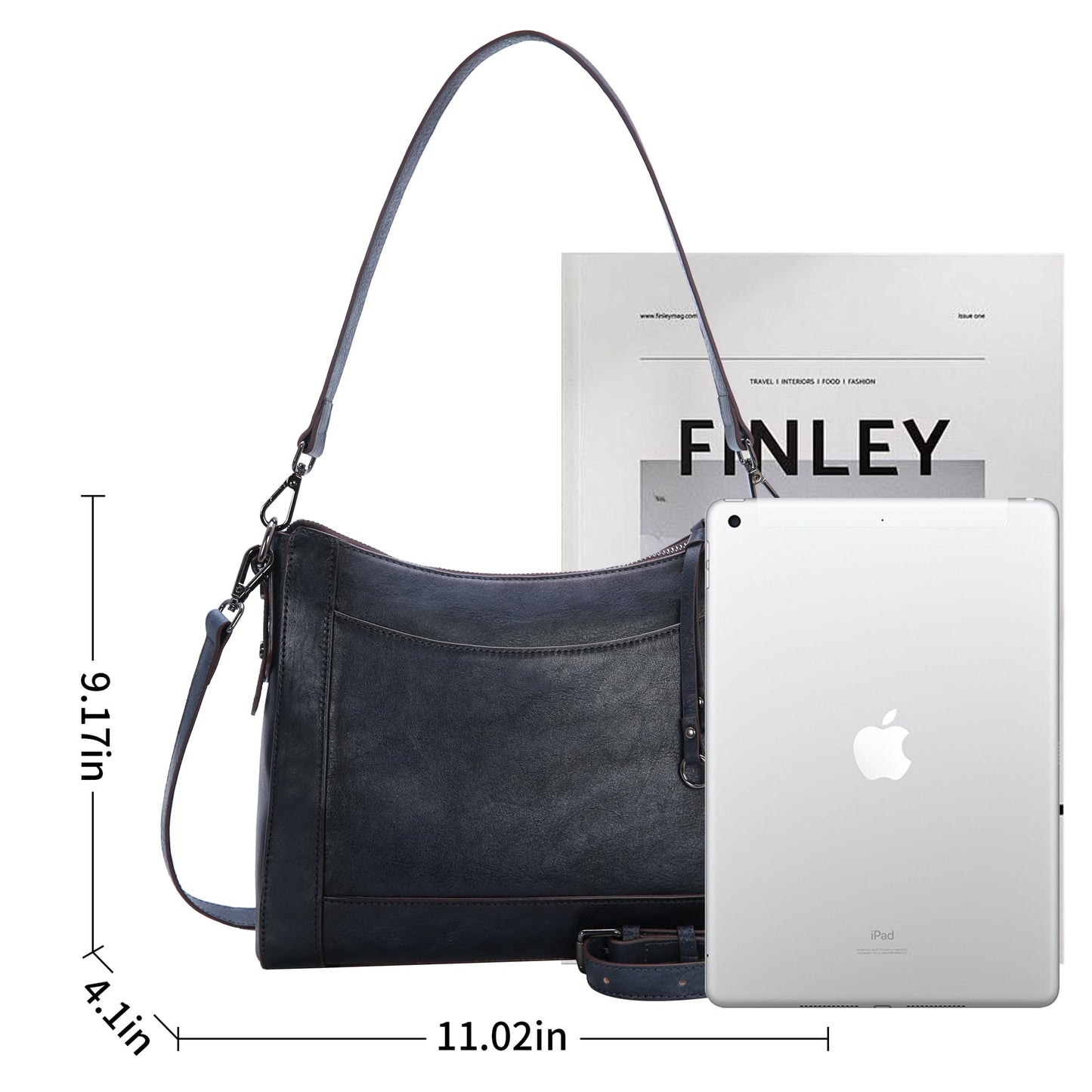 Iswee Leather Crossbody Bags for Women Shoulder Purse Medium Hobo Genuine Leather Satchel Purses and Handbags